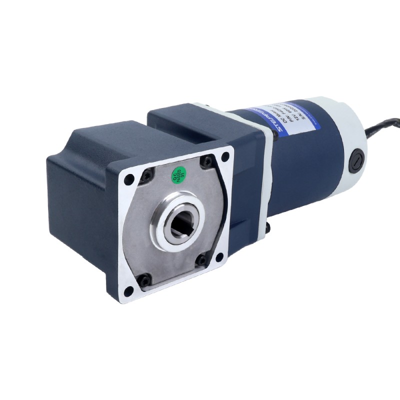 Geborsteld 24V 60W 4,49Nm(635,84oz.in) 90RPM met 20:1 haakse versnellingsbak DC-reductiemotor - F4D60-24GN-18S/4GN20RC | StepperOnline
