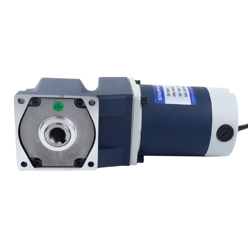 Geborsteld 24V 60W 4,49Nm(635,84oz.in) 90RPM met 20:1 haakse versnellingsbak DC-reductiemotor - F4D60-24GN-18S/4GN20RC | StepperOnline