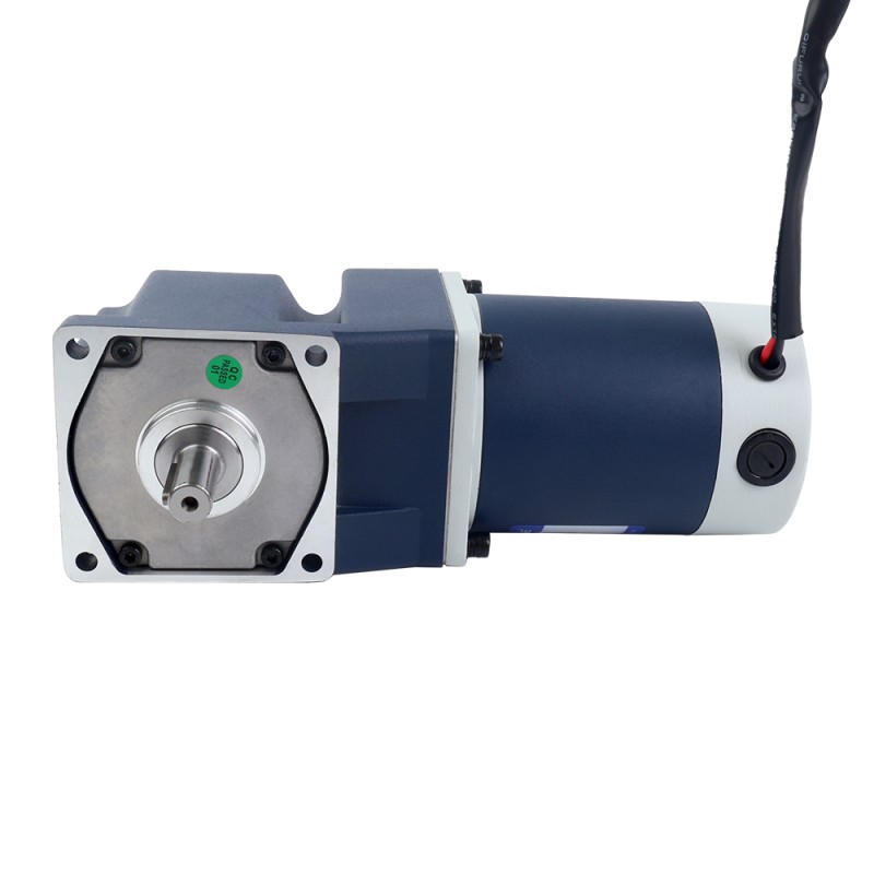 Geborsteld 12V 60W 6,74Nm(954,46oz.in) 60RPM met 30:1 haakse versnellingsbak DC-reductiemotor - F4D60-12GN-18S/4GN30RT | StepperOnline