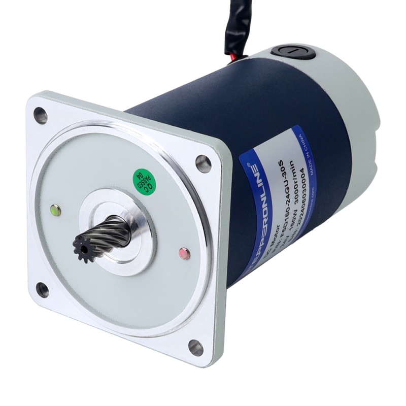 Geborstelde 12V DC motor 60Kg.cm/3.5RPM met 1166:1 Rechthoekige tandwielkast Geborsteld 24V 150W 14,33Nm(2029,29oz.in) 100RPM met 30:1 tandwielkast DC-reductiemotor - F5D150-24GU-30S/5GU30KB | StepperOnline