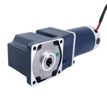 Geborsteld 12V 90W 10,06Nm(1424,62oz.in) 60RPM met 30:1 haakse versnellingsbak DC-reductiemotor