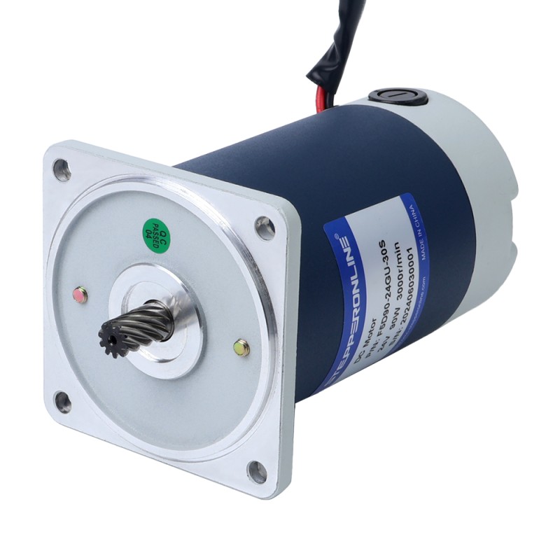 Geborsteld 24V 90W 2,32Nm(328,54oz.in) 300RPM met 10:1 tandwielkast DC-reductiemotor - F5D90-24GU-30S/5GU10KB | StepperOnline