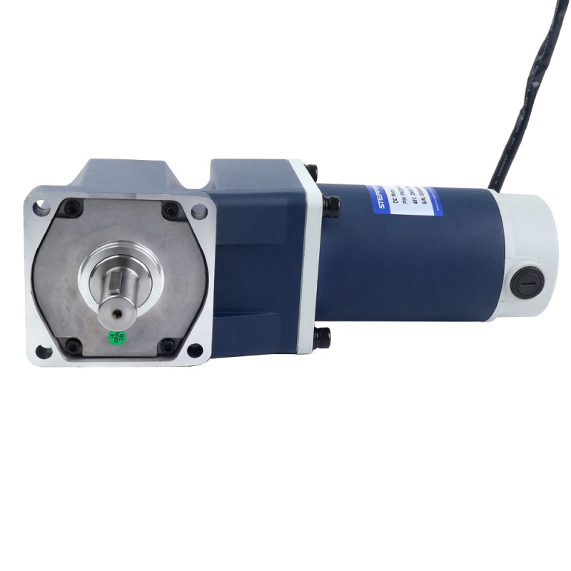 Geborsteld 24V 250W 5,62Nm(795,86oz.in) 300RPM met 10:1 haakse versnellingsbak DC-reductiemotor - F6D250-24GU-30S/6GU10RT | StepperOnline