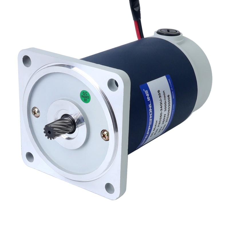 Geborsteld 24V 250W 6,44Nm(911,98oz.in) 300RPM met 10:1 tandwielkast DC-reductiemotor - F6D250-24GU-30S/6GU10K | StepperOnline