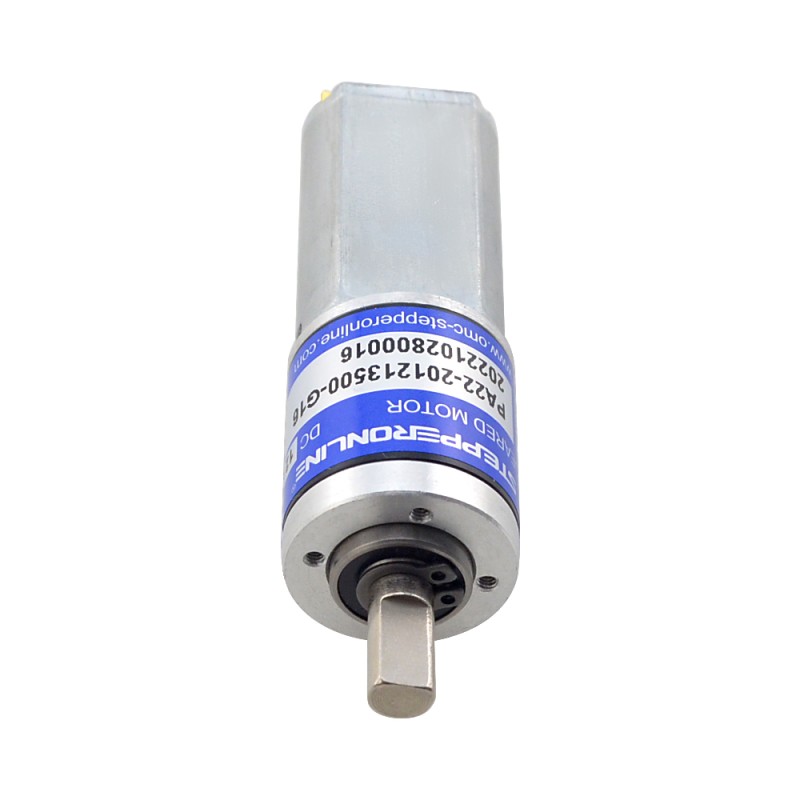 CN In de uitverkoop - Geborstelde 12V DC motorreductor 0,19Kg.cm/656RPM met 16:1 planetaire tandwielkast - CN-PA22-201213500-G16 | StepperOnline