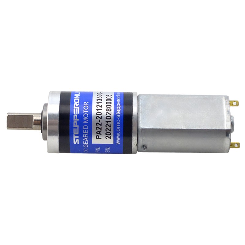 CN In de uitverkoop - Geborstelde 12V DC motor 0,8Kg.cm/138RPM met 76:1 Planetaire versnellingsbak - CN-PA22-201213500-G76 | StepperOnline