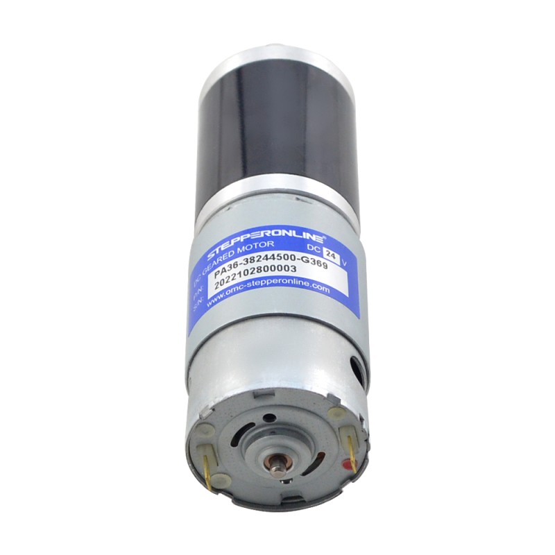 Geborstelde 24V DC motorreductor 30Kg.cm/8.9RPM met 369:1 planetaire tandwielkast