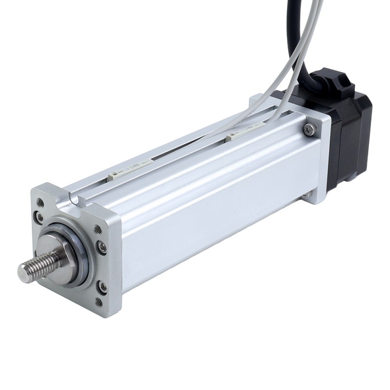 Nema 17 Kogelomloopspindel Elektrische Cilinder 1,5A Slag 75mm 0,25Nm(35,40oz.in) Lead 5mm(0,19685) met Eindschakelaar - LCB17S13BVL15-75D | StepperOnline