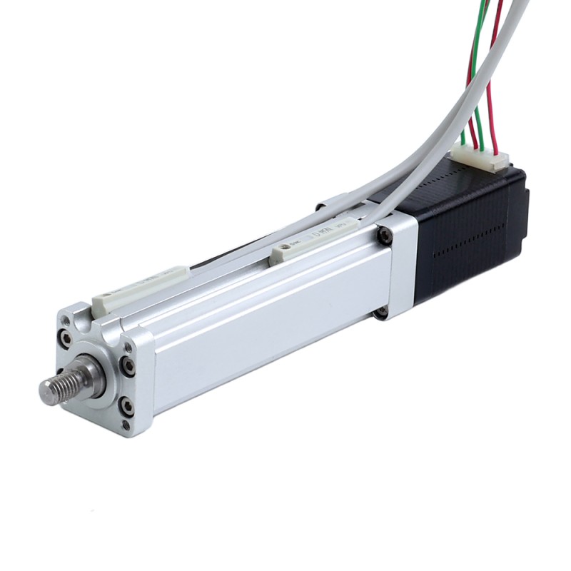 Nema 8 Kogelomloopspindel Elektrische Cilinder 0,5A Slag 40mm 0,02Nm(2,83oz.in) Lead 1mm(0,03937) met Eindschakelaar - LCB8S15BSS05-40D | StepperOnline