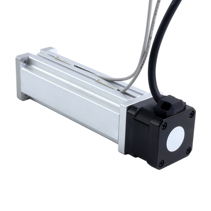 Nema 17 Kogelomloopspindel Elektrische Cilinder 1,5A Slag 75mm 0,25Nm(35,40oz.in) Lead 5mm(0,19685) met Eindschakelaar - LCB17S13BVL15-75D | StepperOnline