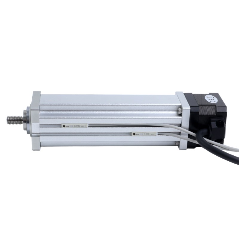 Nema 17 Kogelomloopspindel Elektrische Cilinder 1,5A Slag 75mm 0,25Nm(35,40oz.in) Lead 5mm(0,19685) met Eindschakelaar - LCB17S13BVL15-75D | StepperOnline