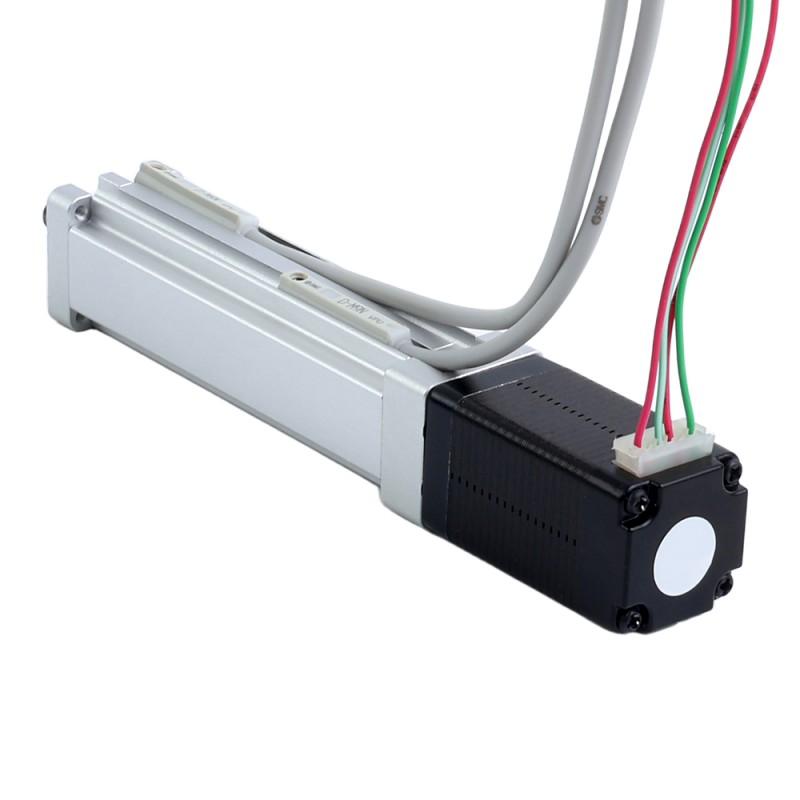 Nema 8 Kogelomloopspindel Elektrische Cilinder 0,5A Slag 40mm 0,02Nm(2,83oz.in) Lead 1mm(0,03937) met Eindschakelaar - LCB8S15BSS05-40D | StepperOnline