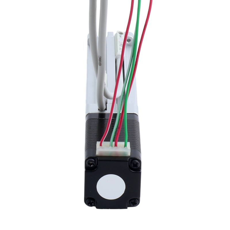 Nema 8 Kogelomloopspindel Elektrische Cilinder 0,5A Slag 40mm 0,02Nm(2,83oz.in) Lead 1mm(0,03937) met Eindschakelaar - LCB8S15BSS05-40D | StepperOnline
