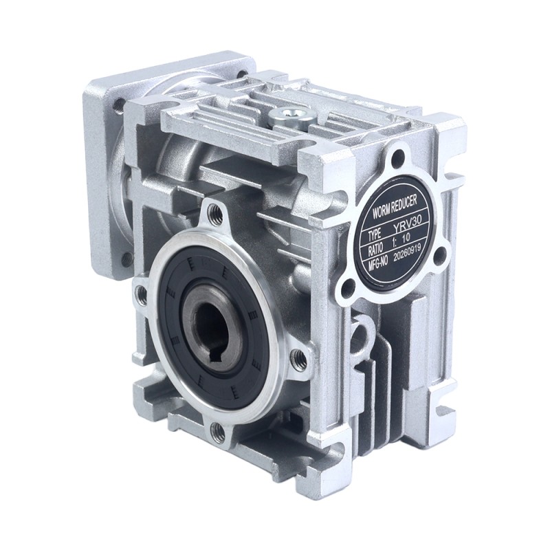 10:1 Wormwiel Tandwielkast YRV30 Wormwiel Speed Reducer 11mm ingang as diameter - YRV30-G10-D11 | StepperOnline