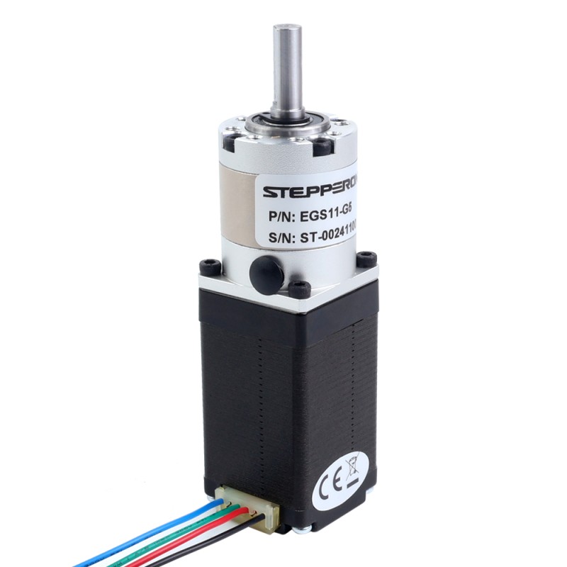 Nema 11 stappenmotor bipolair L=51mm met planetaire versnellingsbak EG-serie overbrengingsverhouding 5:1 - 11HS20-0704S-EGS5 | StepperOnline