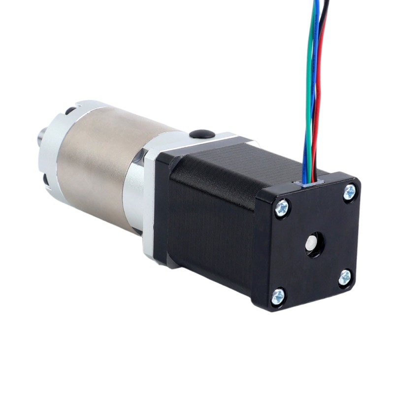 Nema 14 Stappenmotor bipolair L=52mm w/ met planetaire versnellingsbak EG-serie overbrengingsverhouding 100:1 - 14HS20-1504S-EGS100 | StepperOnline