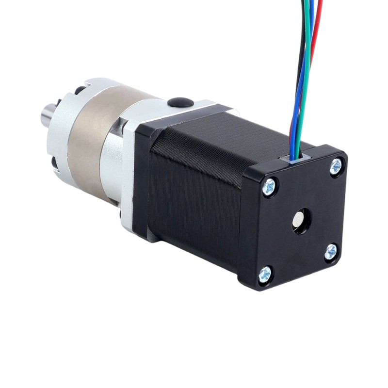 Nema 14 Stappenmotor bipolair L=52mm w/ met planetaire versnellingsbak EG-serie overbrengingsverhouding 5:1 - 14HS20-1504S-EGS5 | StepperOnline