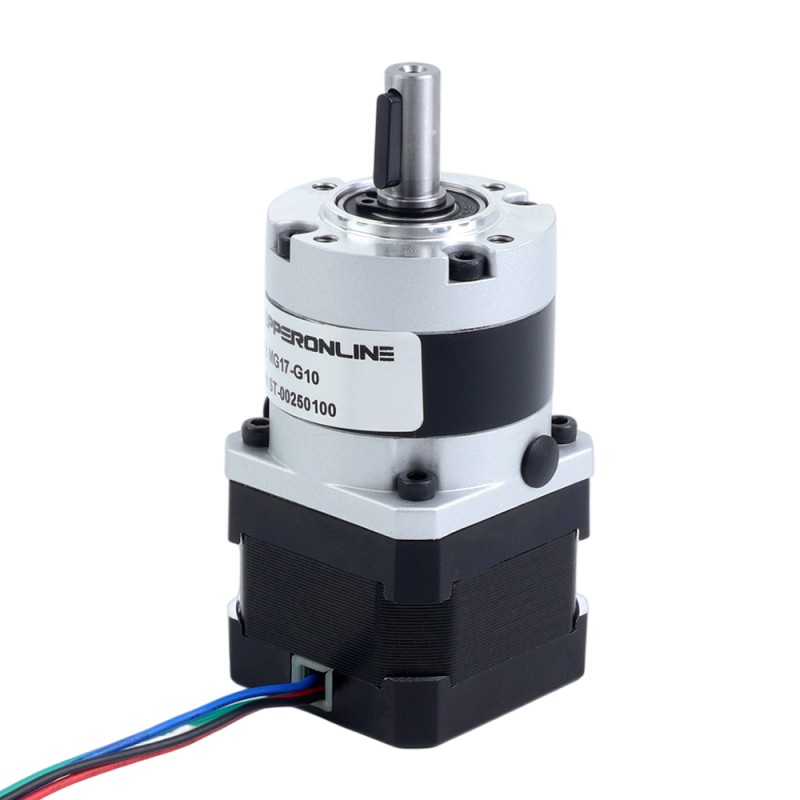 Nema 17 Stappenmotor bipolair L=34mm w/ met planetaire versnellingsbak MG-serie overbrengingsverhouding 10:1 - 17HS13-0404S-MG10 | StepperOnline
