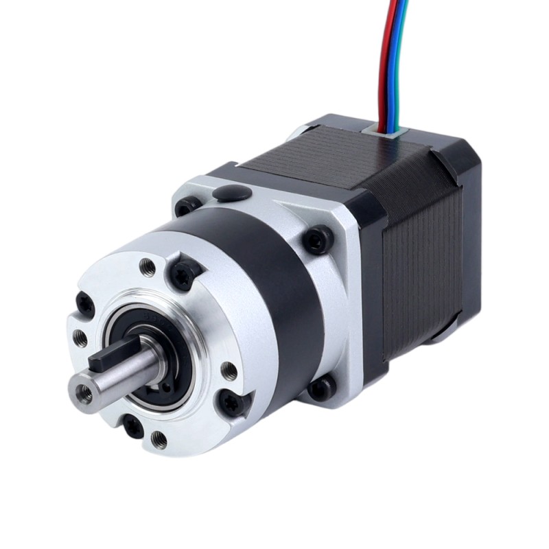 Nema 17 Stappenmotor bipolair L=48mm w/ met planetaire versnellingsbak MG-serie overbrengingsverhouding 5:1 - 17HS19-1684S-MG5 | StepperOnline