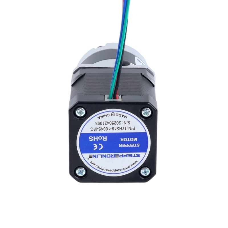 Nema 17 Stappenmotor bipolair L=48mm w/ met planetaire versnellingsbak MG-serie overbrengingsverhouding 5:1 - 17HS19-1684S-MG5 | StepperOnline