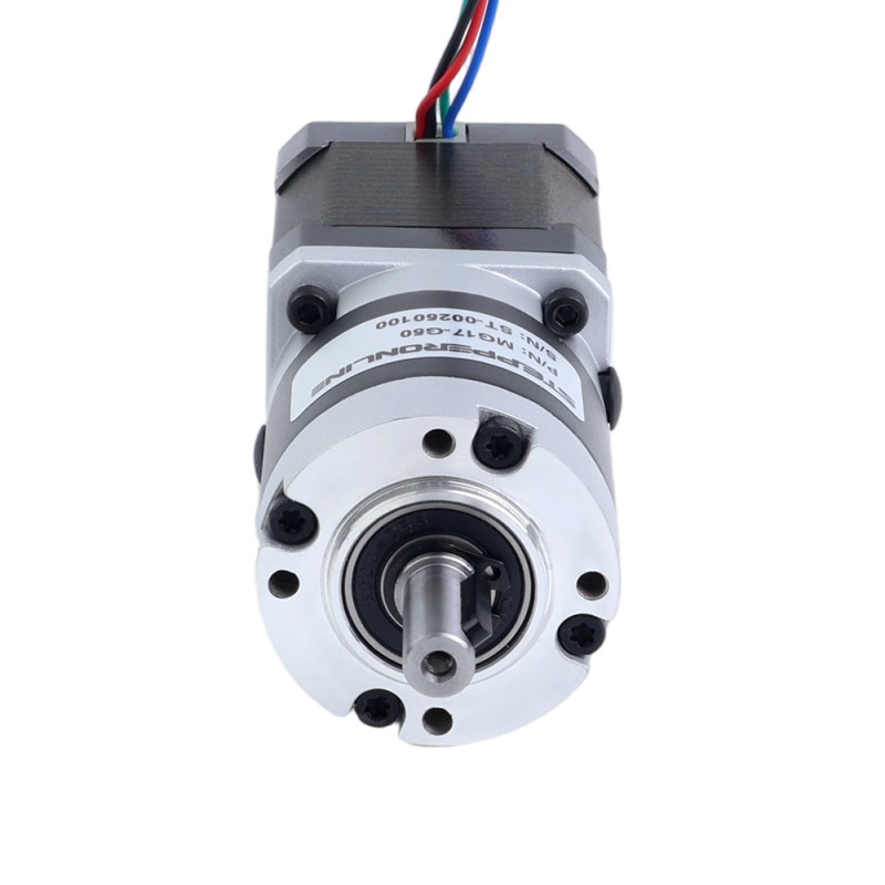 Nema 17 Stappenmotor bipolair L=48mm w/ met planetaire versnellingsbak MG-serie overbrengingsverhouding 50:1 - 17HS19-1684S-MG50 | StepperOnline