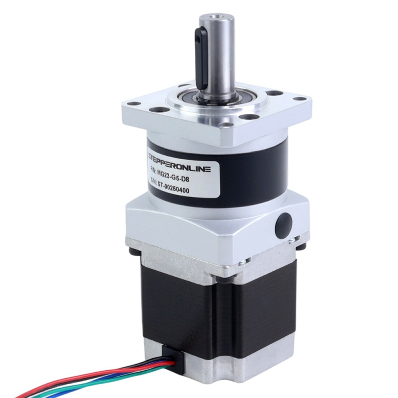 Nema 23 Stappenmotor bipolair L=54.5mm w/ met planetaire versnellingsbak MG-serie overbrengingsverhouding 5:1 - 23HS22-2904S-MG5 | StepperOnline