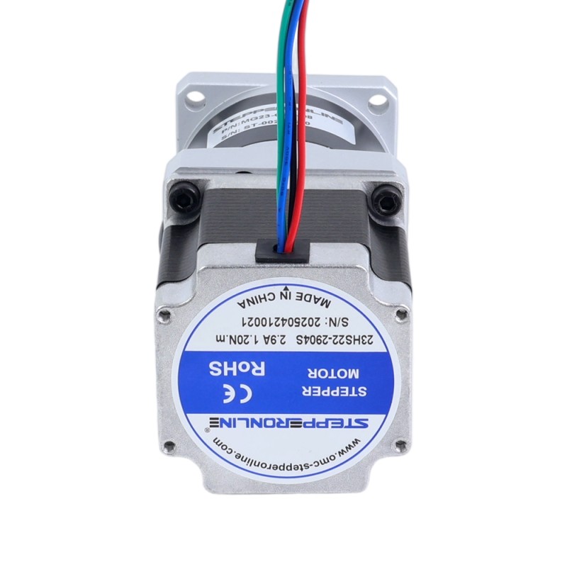 Nema 23 Stappenmotor bipolair L=54.5mm w/ met planetaire versnellingsbak MG-serie overbrengingsverhouding 50:1 - 23HS22-2904S-MG50 | StepperOnline