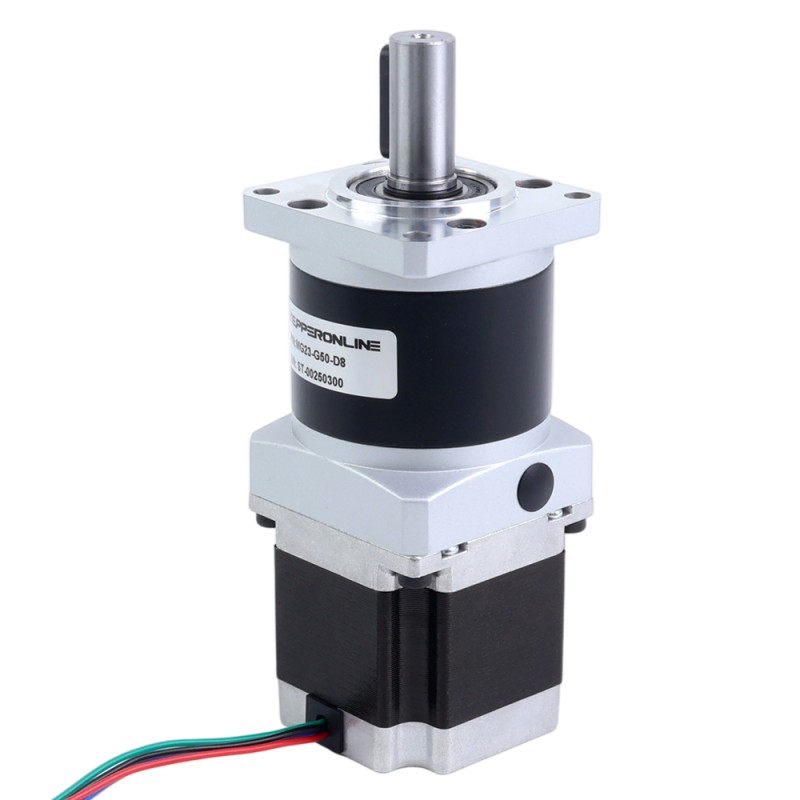 Nema 23 Stappenmotor bipolair L=54.5mm w/ met planetaire versnellingsbak MG-serie overbrengingsverhouding 50:1 - 23HS22-2904S-MG50 | StepperOnline
