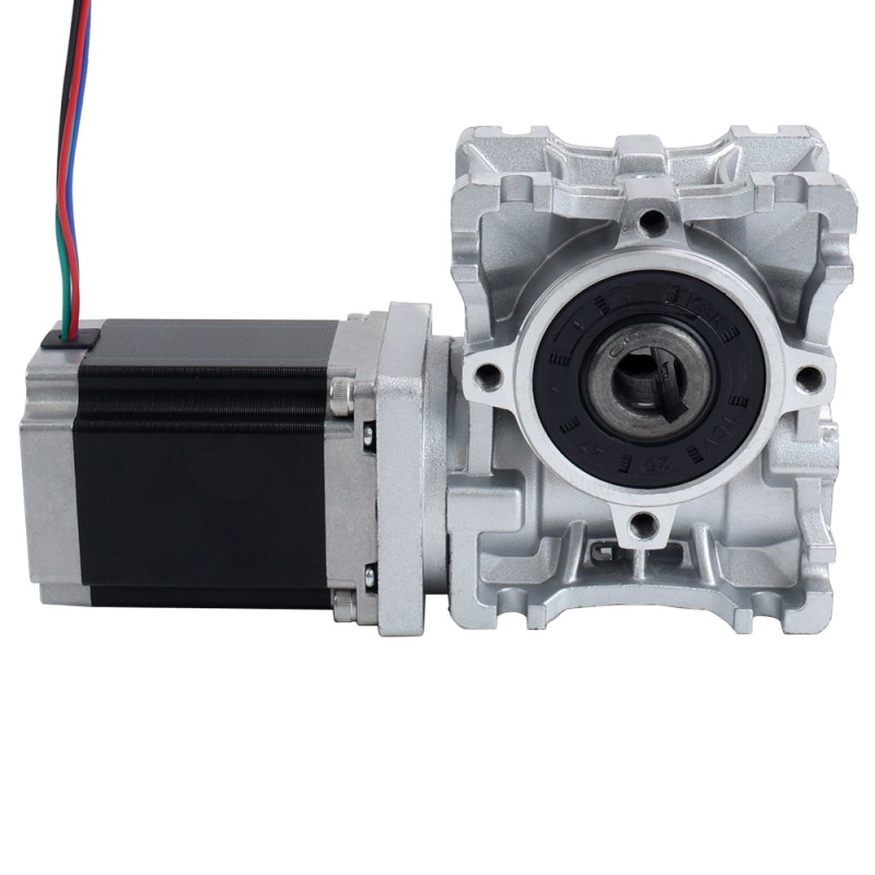 Nema 23 stappenmotor 76mm overbrengingsverhouding 15:1 Wormwiel Tandwielkast NMRVS30 Wormwiel Speed Reducer - 23HS30-2804S-RVS30-G15 | StepperOnline