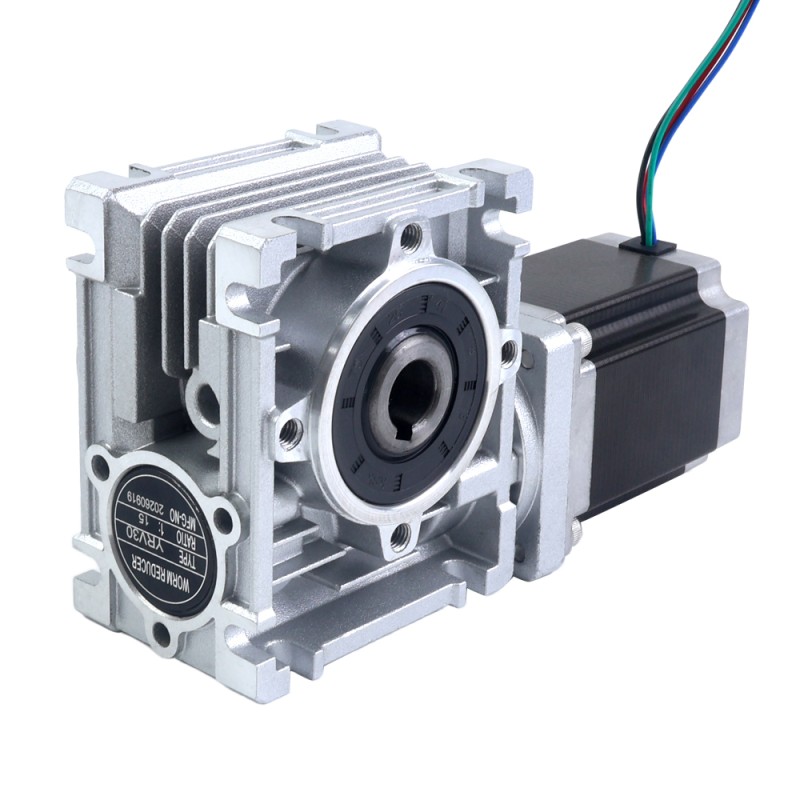 Nema 23 stappenmotor 76mm overbrengingsverhouding 15:1 Wormwiel Tandwielkast YRV30 Wormwiel Speed Reducer - 23HS30-2804S-YRV30-G15 | StepperOnline Nema 23 stappenmotor 76mm overbrengingsverhouding 15:1 Wormwiel Tandwielkast YRV30 Wormwiel Speed Reducer - 23HS30-2804S-YRV30-G15 | StepperOnline