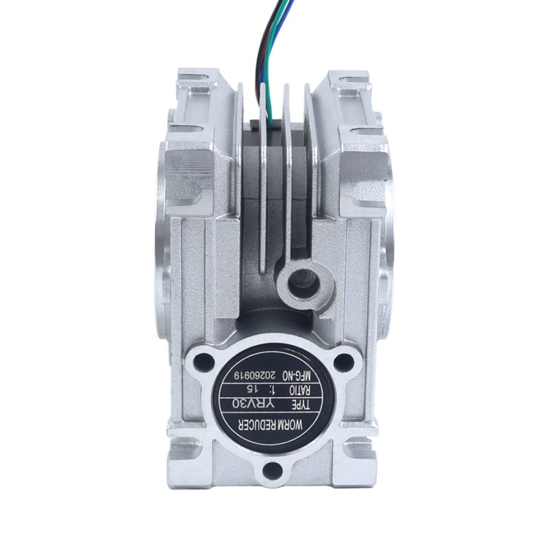 Nema 23 stappenmotor 76mm overbrengingsverhouding 15:1 Wormwiel Tandwielkast YRV30 Wormwiel Speed Reducer - 23HS30-2804S-YRV30-G15 | StepperOnline Nema 23 stappenmotor 76mm overbrengingsverhouding 15:1 Wormwiel Tandwielkast YRV30 Wormwiel Speed Reducer - 23HS30-2804S-YRV30-G15 | StepperOnline
