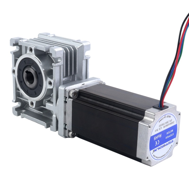 Nema 23 stappenmotor 113mm overbrengingsverhouding 15:1 Wormwiel Tandwielkast YRV30 Wormwiel Speed Reducer - 23HS45-4204S-YRV30-G15 | StepperOnline Nema 23 stappenmotor 113mm overbrengingsverhouding 15:1 Wormwiel Tandwielkast YRV30 Wormwiel Speed Reducer - 23HS45-4204S-YRV30-G15 | StepperOnline