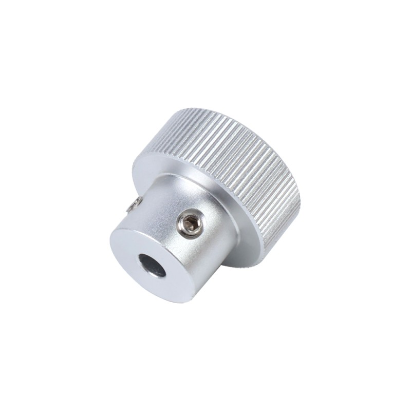 Motorhandwiel van aluminiumlegering, 25mm buitendiameter, 5mm boring - HWA25-D5 | StepperOnline
