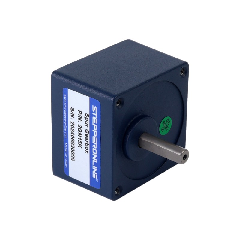 6W 110VAC 60Hz 6-103,33RPM 0,45Nm(63,73oz.in) Flens 60mm Spur-versnellingsbak Eenfasige AC-motor met variabele snelheid - 2IK6RGN-A/2GN15K | StepperOnline