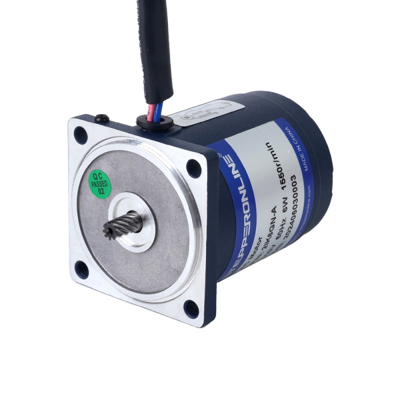 Eenfasig 110VAC 6W 60Hz Flens 60mm Overbrengingsverhouding 10:1 Spur-versnellingsbak AC-inductiemotor