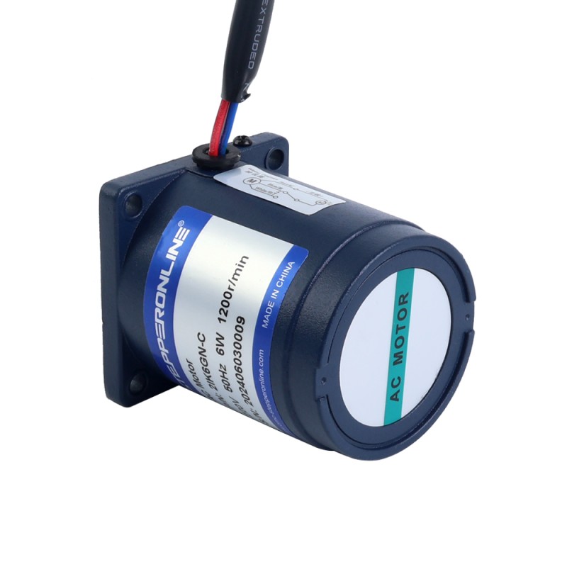 Eenfasig 220VAC 6W 50Hz Flens 60mm Overbrengingsverhouding 50:1 Spur-versnellingsbak AC-inductiemotor
