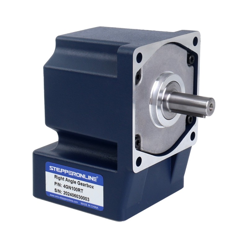 25W 220VAC 50Hz 0,9-13,5RPM 12,00Nm(1699,32oz.in) Flens 80mm Haakse versnellingsbak Eenfasige AC-motor met variabele snelheid - 4IK25RGN-C/4GN100RT | StepperOnline