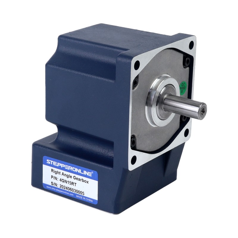 Geborsteld 24V 60W 1,97Nm(278,98oz.in) 200RPM met 15:1 haakse versnellingsbak DC-reductiemotor - F4D60-24GN-30S/4GN15RT | StepperOnline