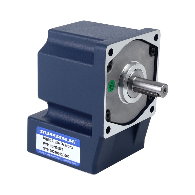 Geborsteld 24V 60W 8.00Nm(1132,90oz.in) 36RPM met 50:1 haakse versnellingsbak DC-reductiemotor - F4D60-24GN-18S/4GN50RT | StepperOnline