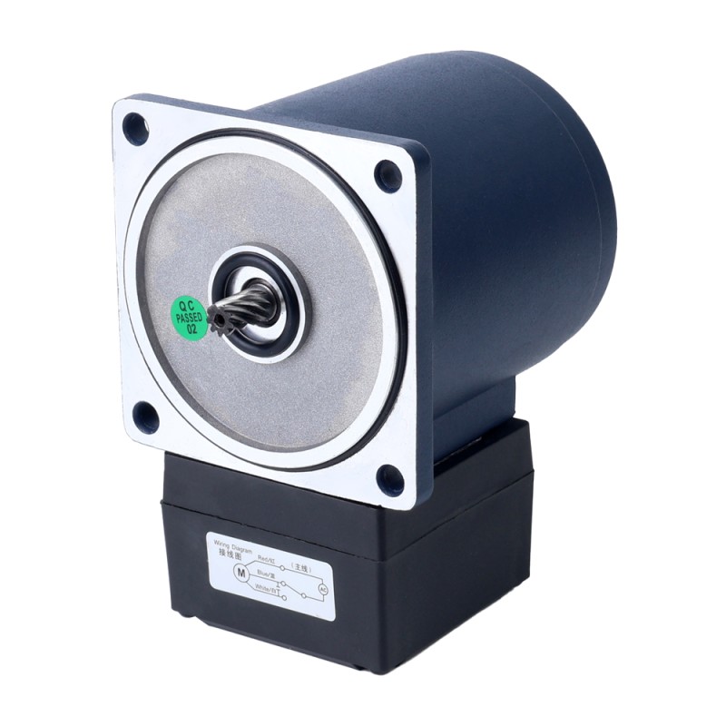 Eenfasig 220VAC 25W 50Hz Flens 80mm Overbrengingsverhouding 15:1 AC-inductiemotor met haakse versnellingsbak