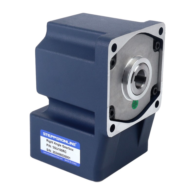 Geborsteld 24V 150W 20.00Nm(2832,24oz.in) 30RPM met 100:1 haakse versnellingsbak DC-reductiemotor - F5D150-24GU-30S/5GU100RC | StepperOnline Geborsteld 24V 150W 20.00Nm(2832,24oz.in) 30RPM met 100:1 haakse versnellingsbak DC-reductiemotor - F5D150-24GU-30S/5GU100RC | StepperOnline