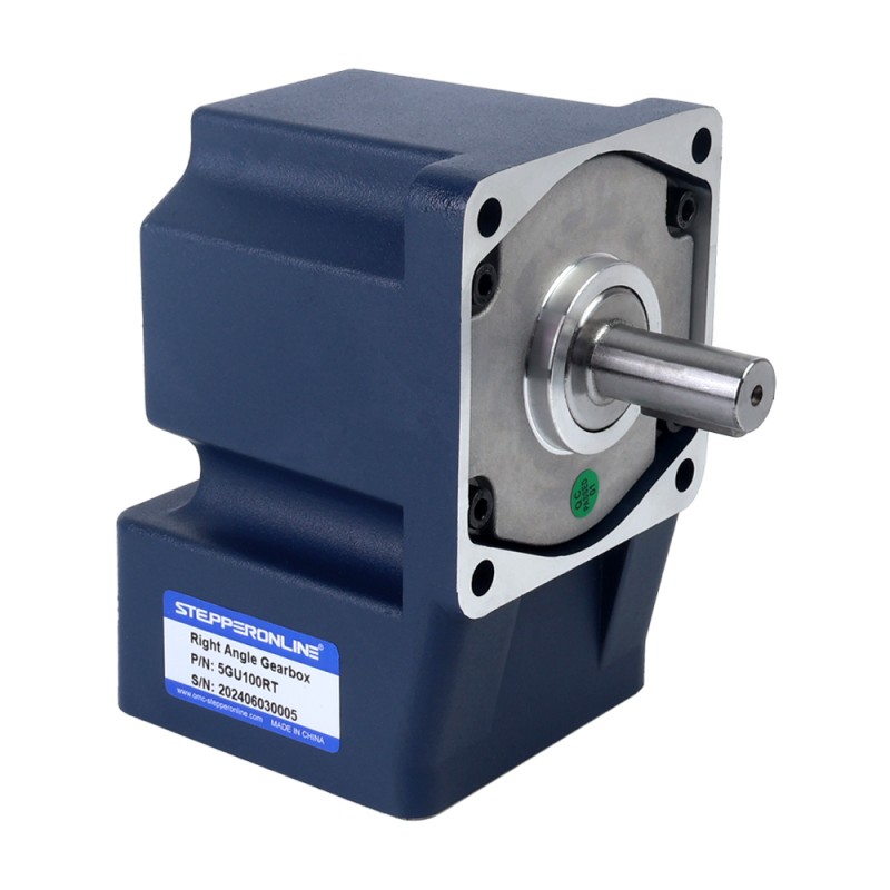 Drie fase 220VAC/380VAC 90W 50/60Hz Flens 90mm Overbrengingsverhouding 100:1 AC-inductiemotor met haakse versnellingsbak