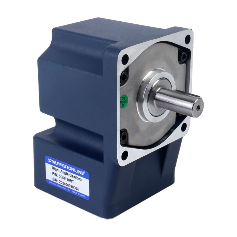 90W 110VAC 60Hz 7,5RPM 40,00Nm(5664,47oz.in) Flens 90mm Haakse versnellingsbak Spiebaan-as Eenfasige AC-inductiemotor - 5IK90GU-AFT/5GU180RT | StepperOnline