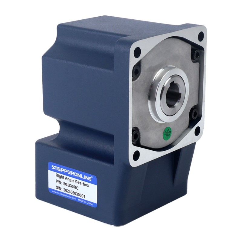 Geborsteld 24V 150W 10,07Nm(1426,03oz.in) 100RPM met 30:1 haakse versnellingsbak DC-reductiemotor - F5D150-24GU-30S/5GU30RC | StepperOnline