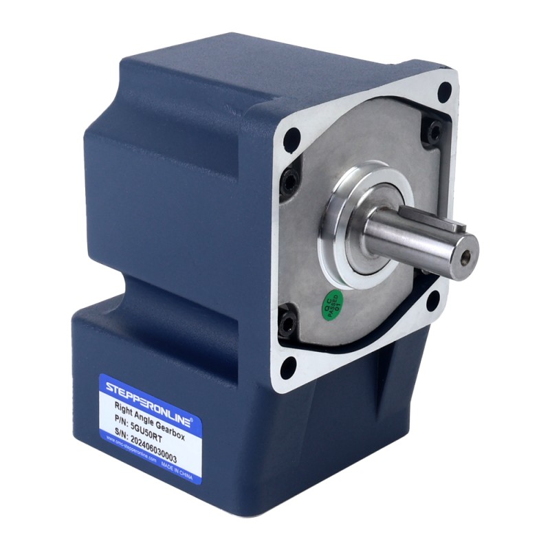 Drie fase 220VAC/380VAC 90W 50/60Hz Flens 90mm Overbrengingsverhouding 50:1 AC-inductiemotor met haakse versnellingsbak