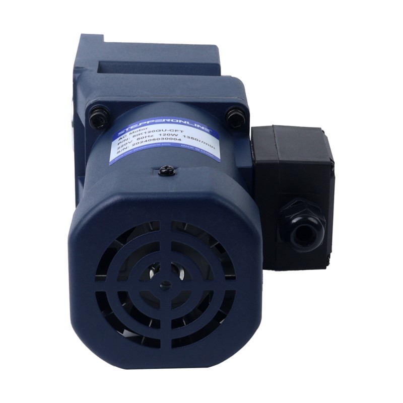 120W 110VAC 60Hz 7,5RPM 40,00Nm(5664,47oz.in) Flens 90mm Rechthoekige versnellingsbak Holle as Eenfasige AC-inductiemotor - 5IK120GU-AFT/5GU180RC | StepperOnline