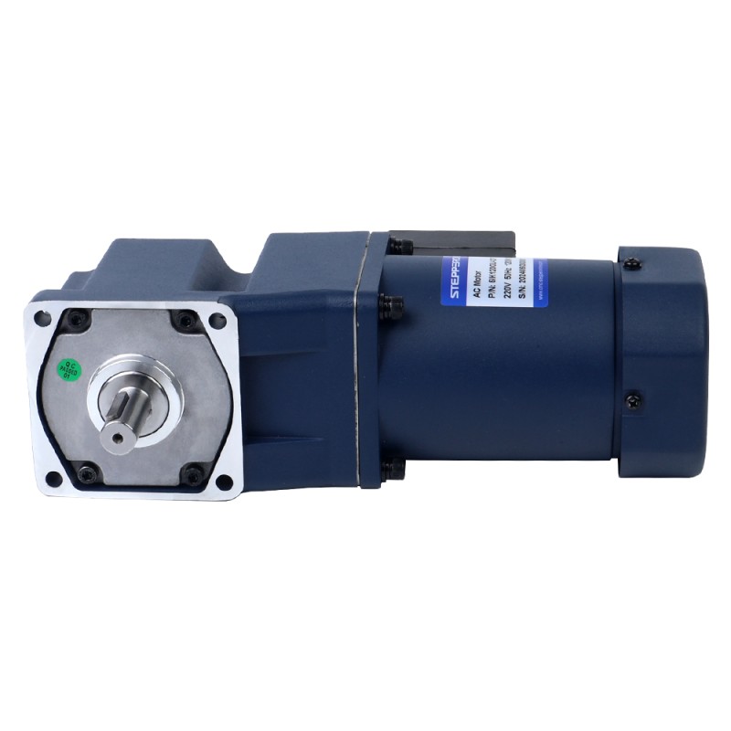 120W 220VAC 50Hz 13,5RPM 40,00Nm(5664,47oz.in) Flens 90mm Haakse versnellingsbak Spiebaan-as Eenfasige AC-inductiemotor - 5IK120GU-CFT/5GU100RT | StepperOnline