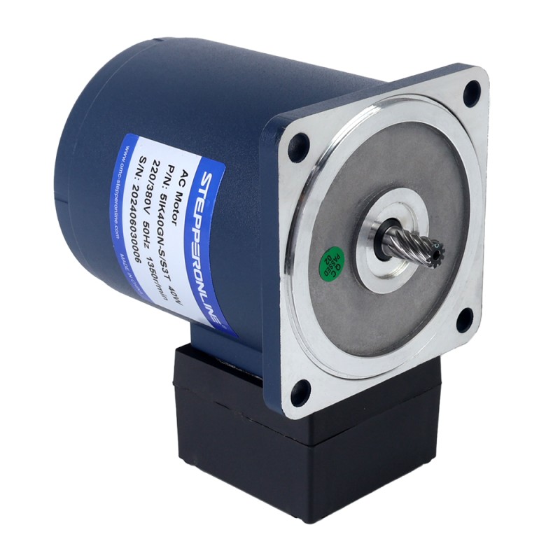 Drie fase 220VAC/380VAC 40W 50/60Hz Flens 90mm Overbrengingsverhouding 200:1 Spur-versnellingsbak AC-inductiemotor