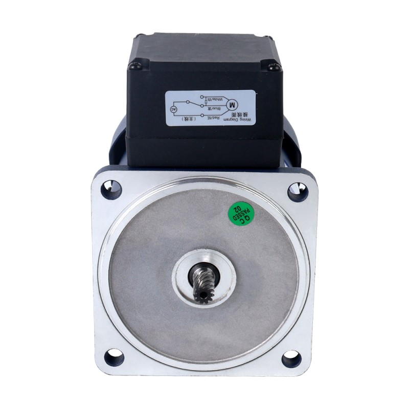 Eenfasig 220VAC 60W 50Hz Flens 90mm Overbrengingsverhouding 5:1 Spur-versnellingsbak AC-inductiemotor