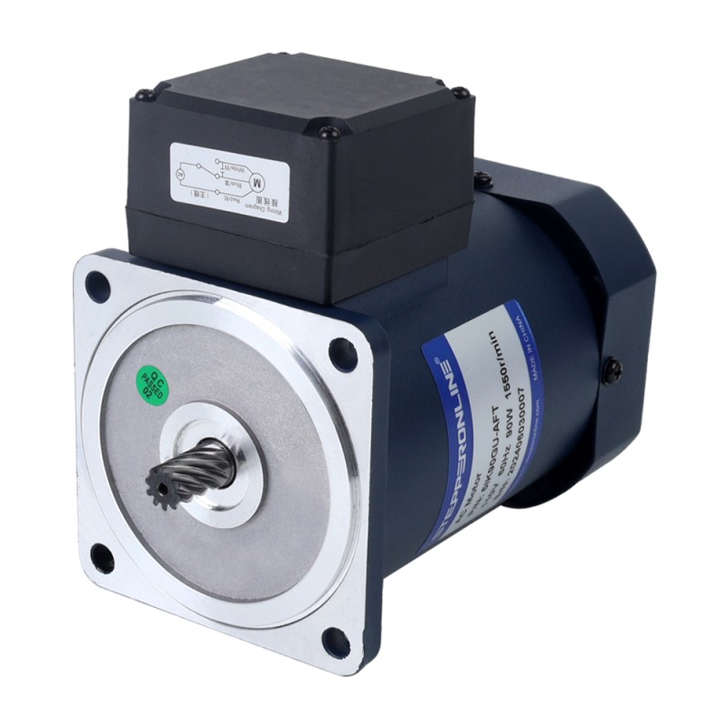 90W 110VAC 60Hz 67,5RPM 9,30Nm(1316,99oz.in) Flens 90mm Haakse versnellingsbak Spiebaan-as Eenfasige AC-inductiemotor - 5IK90GU-AFT/5GU20RT | StepperOnline